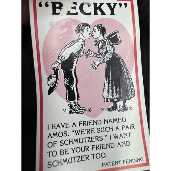 Vintage Pair of Folk Art Handmade Faceless Amish Cloth Rag Dolls Amos & Becky - Picture 4 of 11